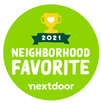 Nextdoor Neighborhood Favorite 2021 Community Award Badge Logo