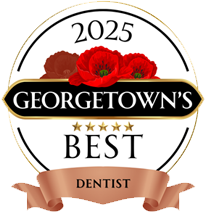 Georgetown's Best Dentist 2025 Community Recognition Award Badge